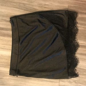 Silk mini skirt